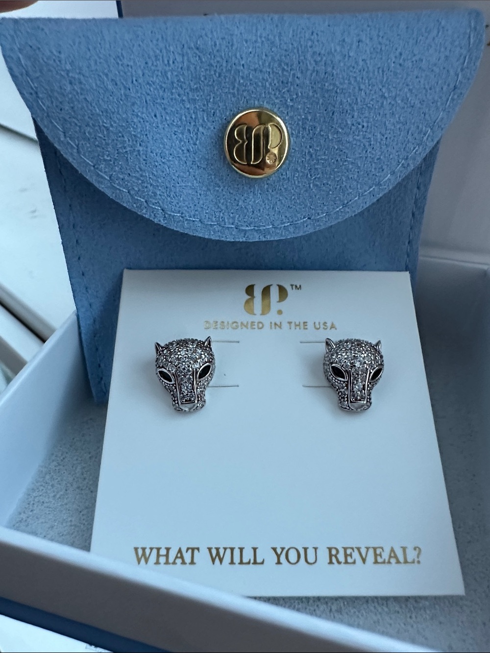 Bomb Party NEW Sterling Club - The Zara Stud - Jaguar Earrings